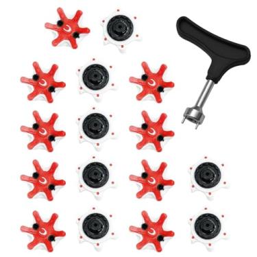 Imagem de Espigões de sapato de golfe Rotação rápida de tachas de sapato de golfe Chuteiras de substituição de sapatos de golfe pontas de dente para acessórios de tênis de golfe
