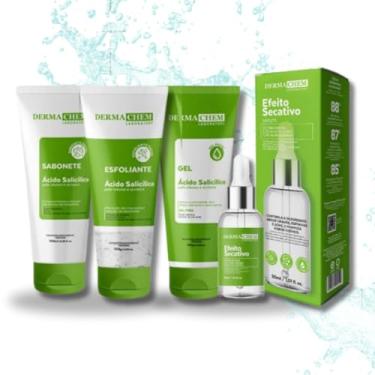 Imagem de Kit Skincare Acido Salicilico Pele Oleosa + Sérum Secativo - 4 Itens 87% de EFICÁCIA COMPROVADA