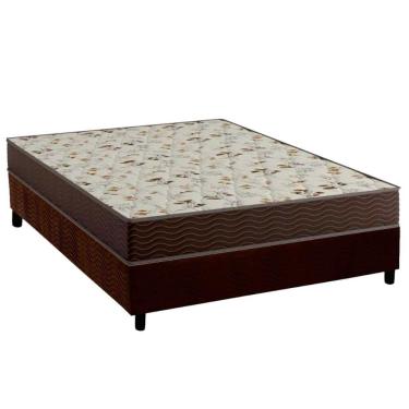 Imagem de Cama Box Viúva: Colchão Espuma D33 Ortobom Physical Hiper Resistente 20 + Base Crc Suede Brown (128x188)