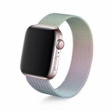 Imagem de Relógio Smartwatch W34s Rosê Gold Pulseira De Aço Arco íris