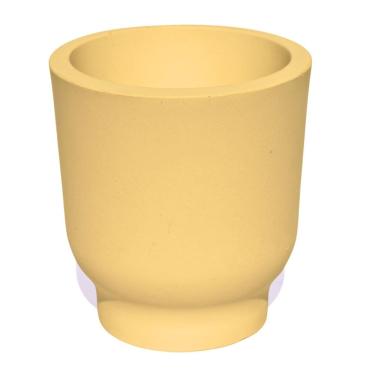 Imagem de Vaso Decorativo Garrafa Invertida Lisa 9,5cm Em Cimento Artesanal Amarelo