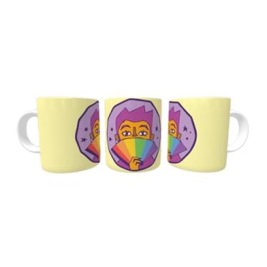 Imagem de Caneca Porcelana - LGBT O leque colorido