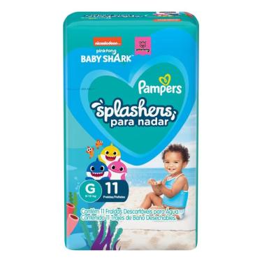 Imagem de Fralda para Água Pampers Baby Shark Splashers G com 11un