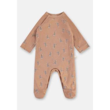 Imagem de Macacão Estampado Unissex para Bebê Up Baby, Marrom, GG