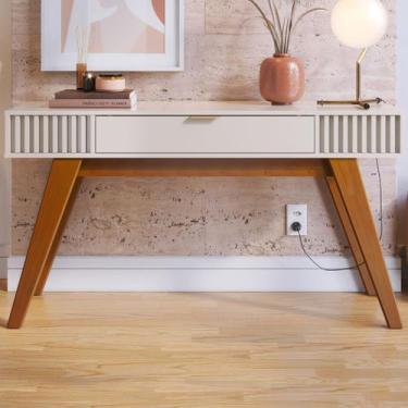 Imagem de Aparador Riviera 1 Gaveta Off White - Colibri, Bege, 23,56kg