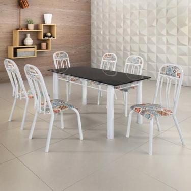 Imagem de Conjunto Sala de Jantar 6 Cadeiras Paris - Tubulares Gol