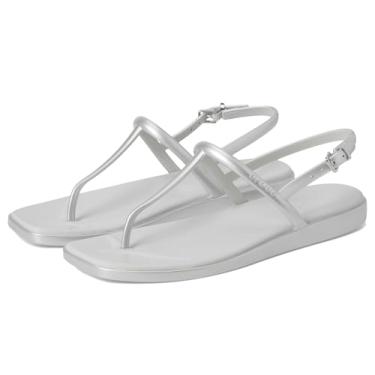 Imagem de Crocs Sandália feminina Miami tanga rasteira, Prata, 38