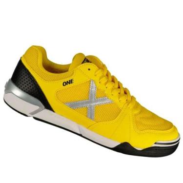 Imagem de Chuteira Futsal Infantil Munich One Juvenil Meninos, Amarelo, 35