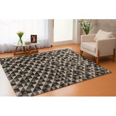 Imagem de Tapete Grande 2m – Moderno, Antiderrapante, Confortável e Fácil de Limpar, Ideal para Ambientes Internos (Dubai Marrom)