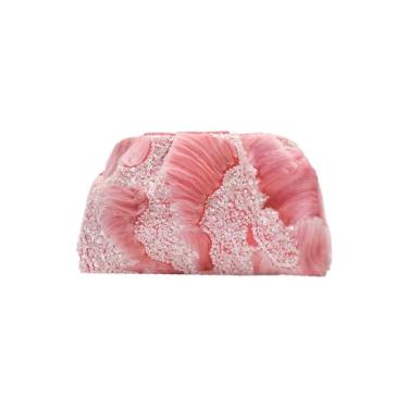 Imagem de MakeMeChic Bolsas femininas florais com lantejoulas bordadas para noite bolsas de festa, rosa, One Size