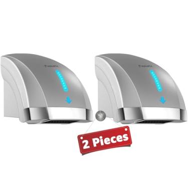 Imagem de modunful Pacote com 2 secadores de mãos para banheiros comerciais - 1600W montado na parede, secador automático de mãos 40dB ultra silencioso para banheiros de alto tráfego, hotel/estação/escritório