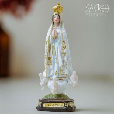 Imagem de Imagem Nossa Senhora de Fátima 13cm Resina Importada Pequena - Sacro