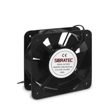 Imagem de Ventilador Ventoinha 15x15x5,1cm Cooler Corpo Metálico Eixo com Rolame