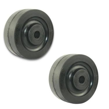 Imagem de Kit 2 Rodas 414 (4 pol) Borracha para Carrinhos Ambulantes - Menco