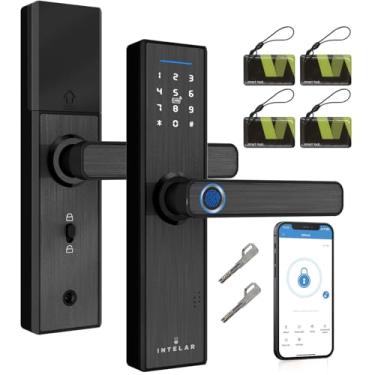 Imagem de Fechadura Digital Biométrica Wi-Fi Inteligente, Fechadura Porta, Cinco Métodos para Abrir Portas