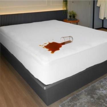 Imagem de Protetor de Colchão Queen Impermeável Algodão  Proteção Contra Líquido
