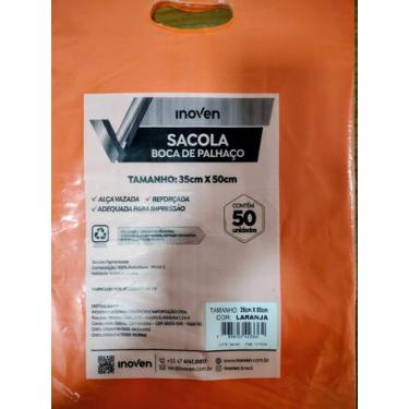 Imagem de Sacola boca de palhaço 35x50 cm -laranja - 50 unidades inoven