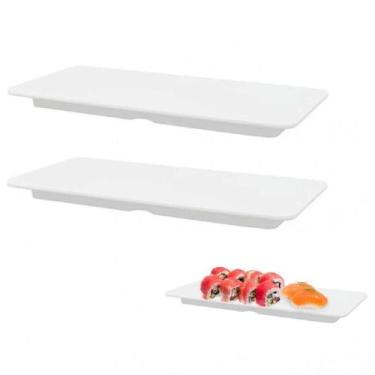 Imagem de 2 Bandejas Oriental Tábua Prato em Melamina 27cm Restaurante - Best