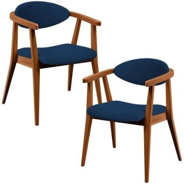 Imagem de Kit 02 Poltronas Decorativas Para Sala De Estar Jantar Cecília B04 Sue