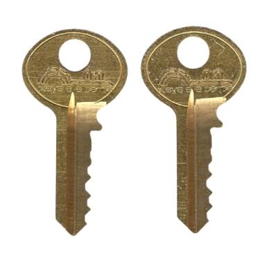 Imagem de KEYSALACARTE Chave de substituição para fechadura de armário de arquivos HON – cortada para código – CO106 / Ilco 1003M chave em branco – compatível com fechaduras de móveis de escritório HON, Hudson