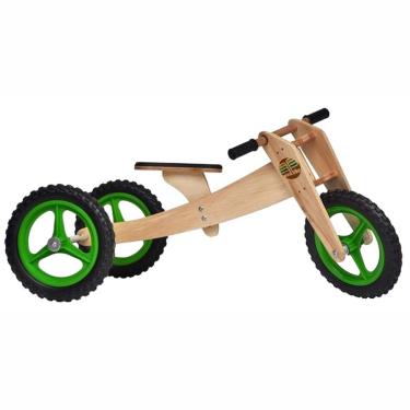 Imagem de Bicicleta de Madeira Woodbike - 3 Estágios - Woodline - Verde - Camará