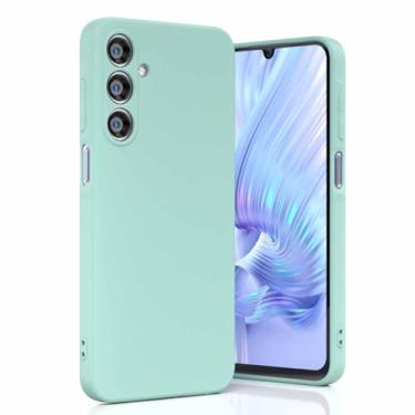Imagem de Boaixiaen Compatível com Samsung Galaxy A16 5G, capa de telefone à prova de choque de silicone líquido fino macio TPU com proteção total à prova de choque para Galaxy A16 5G 6,7 polegadas (menta)