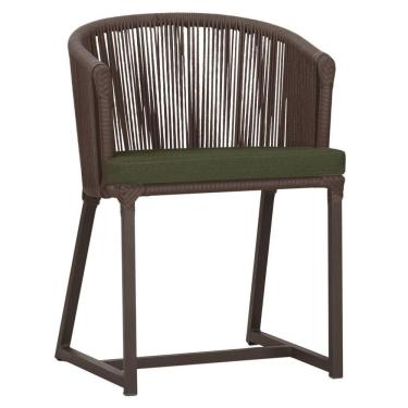 Imagem de Cadeira De Jantar Noronha Alumínio Marrom E13 Trama  Marrom