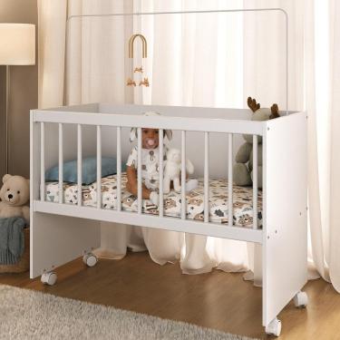 Imagem de Berço Reborn Com Colchão Incluso E Rodízios Multimóveis Mp4382c Branco