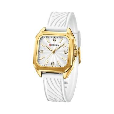 Imagem de Relógio De Pulso Feminino CURREN De Quartzo Com Pulseira De Silicone D