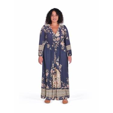 Imagem de City Chic Vestido feminino plus size - Destiny Maxi, Paisley, 58