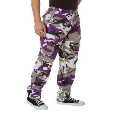 Imagem de Calça cargo militar Rothco Camo tática BDU (uniforme de batalha), Reta, Ultra Violet Camo, XX-Large