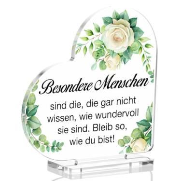 Imagem de Presentes inspiradores para mulheres e homens, placa de coração de acrílico de incentivo presentes motivacionais para amigos colegas de trabalho aniversário