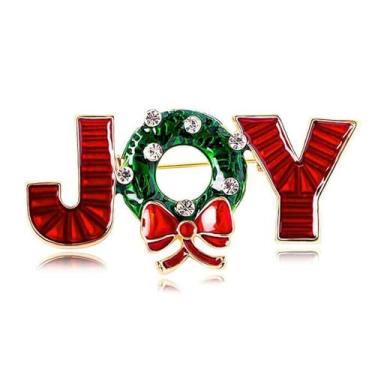 Imagem de Broche de Natal para mulheres, strass de cristal esmaltado, árvore de doces, alfinete de lapela, broches de Natal, acessórios de meia bijuteria de Natal para férias de Natal, Large, Tecido, Sem Pedra