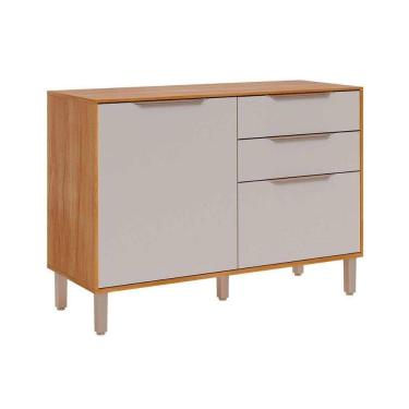 Imagem de Balcão De Cozinha C- Tampo Celeste C- 2 Portas E 2 Gavetas 120cm Cinamomo-off White - Mgm