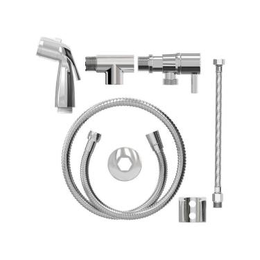 Imagem de Ducha Higiênica Censi Luxo Com Conexão Em T Para Caixa Acoplada Cromadaa