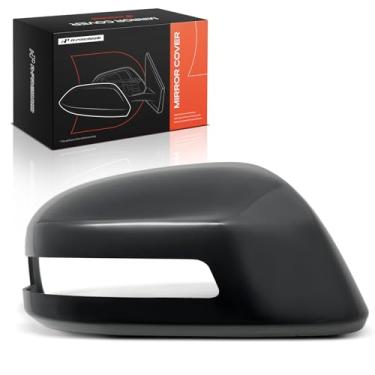 Imagem de A-Premium Tampa do espelho retrovisor do lado do passageiro - Compatível com Honda Civic 2013 - Preto liso, com furo de seta