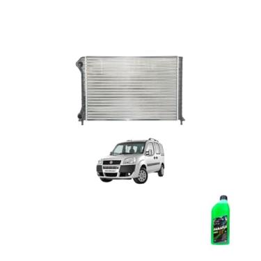 Imagem de Kit Radiador Doblò Com Ar + Aditivo Radiador Paraflu Verde