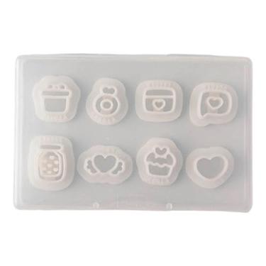 Imagem de Baoblaze Kit para confecção de brincos em miniatura com moldes de polimérica, ferramentas de corte de e acessórios para presilhas de cabelo.