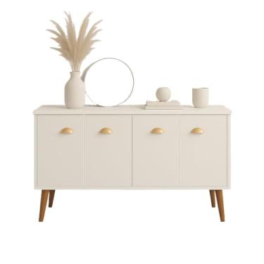 Imagem de Aparador Buffet Portas Com Pés Retro(BRANCO)