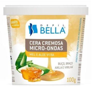 Imagem de Depil bella cera depilatória para microondas cremosa mel e aloe vera 1