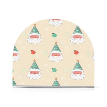 Imagem de JUZIHAI Porta-guardanapos para mesa, bolas de Natal e gnomos, dispensador de guardanapo de acrílico, suporte de lenços de mesa independente para cozinha, jantar, bar, festa, decoração de casa