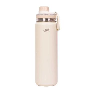 Imagem de Garrafa Térmica Inox Get Trity 750ml Creme Bebidas Quentes e Frias com