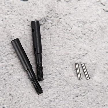 Imagem de SPYMINNPOO Portal Stub Eixo Preto Aço Duro 2pcs Dianteiro Traseiro Para Axial Capra SCX10 III AX103007 1/10 RC Crawler Car