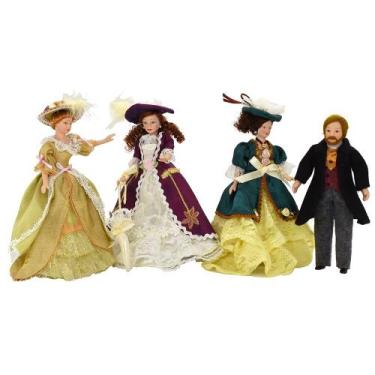 Imagem de Boneca Dollhouse, escala 1/12, Victorian Nobleman & Lady, 4 peças - Il