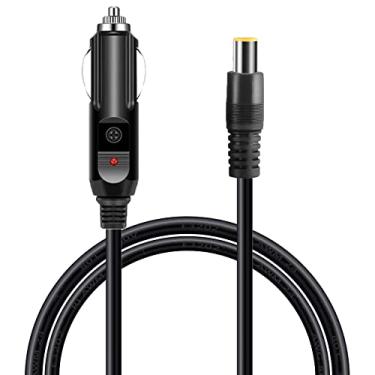 Imagem de ZkeeShop 12V DC8mm Cabo de carregamento para carro 15A, DC7909 7,9 x 5,5 mm cabo de isqueiro para carro, compatível com EB3A/EB70 Portable PowerStation, câmera, laptop (1,5 m)