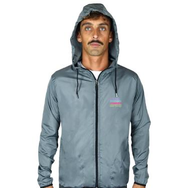 Imagem de Jaqueta Corta Vento Cinza Masculino Corrida WSS Rotina