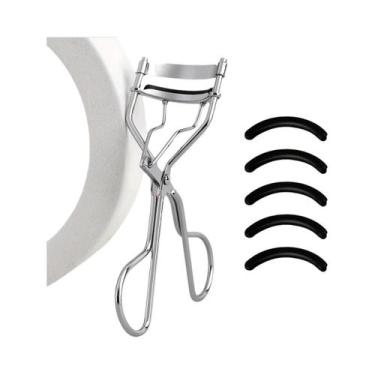 Imagem de Modelador De Cílios Portátil De Silicone Com 5 Almofadas De Aço Inoxid