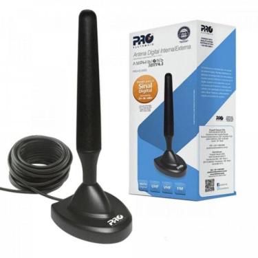 Imagem de Antena Digital Interna Vhf/uhf Prohd-2400 OMNI Preto Proeletronic