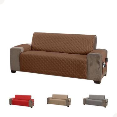 Imagem de Capa para Sofá 4 lugares King Face Única 2,40m - MR Enxovais, Tabaco