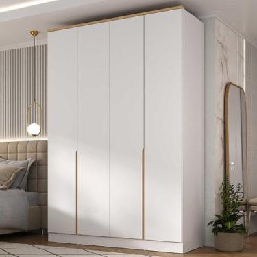 Imagem de Guarda Roupa 160cm 4 Portas c/ Prateleiras e Nichos 100% MDF - Mambel 